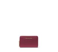 Michael Kors Jet Set Small Zip Around Card Case, Petit étui à Cartes zippé Femme, Matériel doré/mûrier, Taille Unique