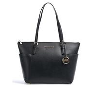 Michael Kors Jet Set Top-zip, Cabas femme, Schwarz (Black), 12x25x38 cm (B x H T)
