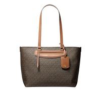 Michael Kors Cabas Jet Set Travel, cuir, logo en relief, Marron