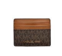 MICHAEL KORS Jet Set de voyage porte-cartes en cuir grand logo - Marron - OS