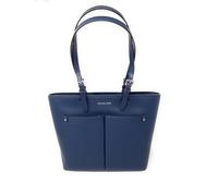 Michael Kors Jet Set Travel MD Sac fourre-tout double poche Bleu marine, bleu marine, Small