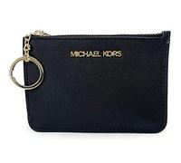Michael Kors Jet Set Travel Small Top Zip Coin Pouch avec porte-carte d'identité en cuir Saffiano - Couleur Noir -taille unique