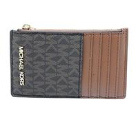 Michael Kors Jet Set Travel Top Zip Card Case Wallet Coin Pouch Marron, Marron, Jet Set Travel