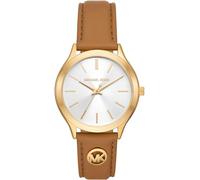 MICHAEL Michael Kors Montre à affichage analogique 'SLIM RUNWAY' caramel / or, Taille One Size