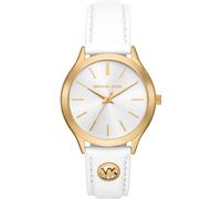 Montre Michael Kors - Femmes - MK7466 - Blanc Cuir - 38mm - Doré - Quartz - Etanche 3 bar