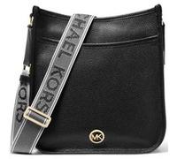 Michael Kors Leather Messenger Bag With Logo Strap In Black Taille: OS | Sacs en bandoulière Outlet | Femme | Le Noir
