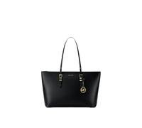 Michael Kors - Sac fourre-tout en cuir Quinn Grand Logo Signature - Femme - Sacs - Noir - Taille: ONE Size
