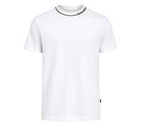 Michael Kors - Logo Rib Tee - Homme - Tops - Blanc - Taille: L