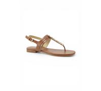 Michael Kors - Marcia Embellished Leather Sandal - Femme - Chaussures - Brun - Taille: 38 1/2 EU