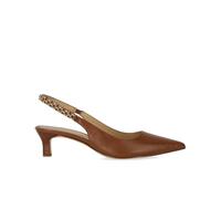 Michael Kors - Marcia Kitten Sling Pump - Femme - Chaussures - Brun - Taille: 38 1/2 EU