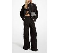 Michael Kors Mid-rise Wide Cargo Pants Black Taille: 4 | Évasés pantalons Outlet | Femme | Le Noir
