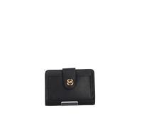 Michael Kors MK Charm Small Tab Compact Portefeuille de poche, noir, taille unique