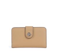 Michael Kors MK Pop Charm Medium Portefeuille marron, cuir grainé, femme