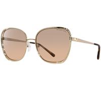 MICHAEL KORS MK1090 10148Z 59 Lunettes De Soleil Carrées Argent Or Clair Khaki