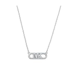 Michael Kors MKC164200040 Collier avec pendentif en argent sterling pour femme Premium MK Statement Link