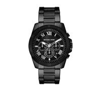 Michael Kors Montre Alek pour Homme, Mouvement chronographe à Quartz avec Bracelet en Acier Inoxydable, Noir