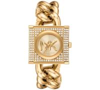 Michael Kors - Montre chaîne Mini Lock Pavé ton or - Femme - Accessoires - Jaune - Taille: ONE Size