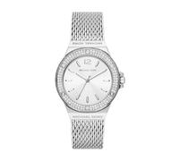 Michael Kors - Montre Lennox Pavé Argenté à Maille - Femme - Accessoires - Gris - Taille: ONE Size