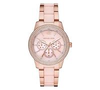Michael Kors Montre pour Femme Tibby, mouvement multifonctions, boîtier en acier inoxydable or rose de 40 mm avec bracelet mixte, MK6928