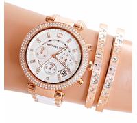 Montre Chronographe Femme Michael Kors Parker MK5774 blanc / blanc