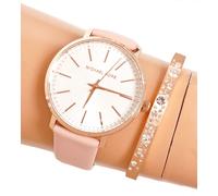 Michael Kors Montre pour Femmes Montre MK2741 Paper IP Or Rose Analogue Neuf