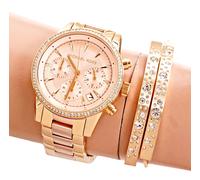 Michael Kors Montre pour Femmes Montre MK6475 Ritz Chronographe Bicolore Neuf