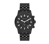 Michael Kors Montre Quartz à Fonctions Multiples Homme 38.00mm avec Cadran Noir analogique et Bracelet en Bracelet en Acier Noir MK9089