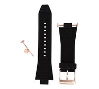 Michael Kors Montres pour Hommes 28mm, Silicone Noir, Bande de Rechange Originale pour MK8184