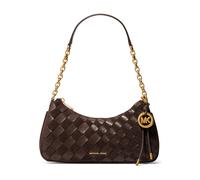 Michael Kors - Nolita Medium Hand-Woven Leather Chain Pochette - Femme - Sacs - Brun - Taille: ONE Size
