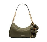 Michael Kors Sac pochette Nolita Medium Chain en nylon Vert avec breloque fleur Femme Taille unique