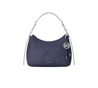 Michael Kors Nolita Sac à bandoulière convertible avec fermeture Éclair Taille M, Matériel argenté/cuir nubuck/Dress Blues, Einheitsgröße