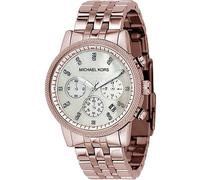 Michael Kors or Rose Ton S / Acier + Mop Chrono Cadran + Cristaux, Date Montre