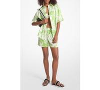 Michael Kors Palm Pull On Short In Green Apple Taille: L | Shorts Outlet | Femme | Vert
