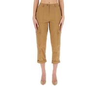 Michael Kors - Pantalon cargo en coton bio stretch - Femme - Pantalons - Beige - Taille: 34 FR