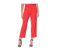 Michael Kors - Pantalon en Crêpe Plissé - Femme - Pantalons - Rouge - Taille: 38 FR