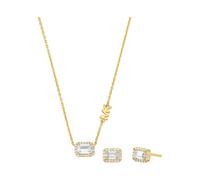 Michael Kors Parure pour femme en pierres semi-précieuses avec collier et boucles d’oreilles
