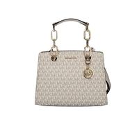 MICHAEL KORS Petit sac Satchel Cynthia avec logos et chaîne dorée couleur vanille, vanille, S