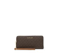 Michael Kors Portefeuille Travel Continental en toile à imprimé signature – Brun ONE Size