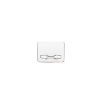 Michael Kors - Portefeuille Carson en cuir grainé petit modèle - Femme - Accessoires - Blanc - Taille: ONE Size