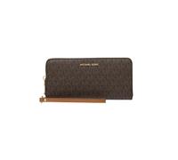 Michael Kors - Portefeuille en toile à imprimé signature - Femme - Accessoires - Brun - Taille: ONE Size