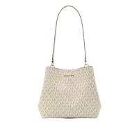 Michael Kors Pratt Sac à bandoulière avec logo Signature Crème clair Taille M