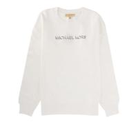 Michael Kors - Pull en coton avec logo en relief - Femme - Sweatshirts et sweats à capuche - Blanc - Taille: 36 FR