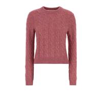 Michael Kors - Pull en maille torsadée en nylon et alpaga mélangés - Femme - Pulls - Rose - Taille: 38 FR