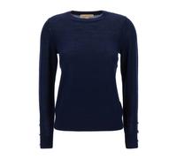 Michael Kors - Pull en mélange de laine mérinos - Femme - Pulls - Bleu - Taille: 42 FR