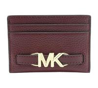 Michael Kors Reed Grand porte-cartes en cuir avec logo MK Signature, Cerise, Large, Porte-cartes