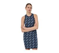Michael Kors - Robe Longue Empire Signature Logo Jacquard - Femme - Robes - Bleu - Taille: 42 FR