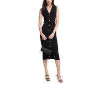 Michael Kors - Robe mi-longue en maille stretch - Femme - Robes - Noir - Taille: 40 FR
