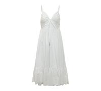 Michael Kors - Robe Midi en Popeline de Coton - Femme - Robes - Blanc - Taille: 38 FR