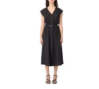 Michael Kors - Robe Midi Sans Manches avec Ceinture - Femme - Robes - Noir - Taille: 36 FR