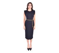 Michael Kors - Robe Mini avec Ceinture Chaîne - Femme - Robes - Noir - Taille: 36 FR
